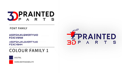 3D PRAINTED LOGO 3d branding design graphic design illustration logo typography vector