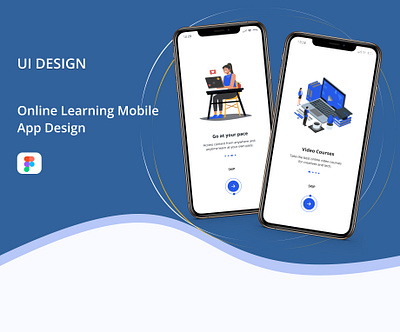 E-Learning Mobile app project Presentation design e learning figma mobileapp ui ui design web design xd