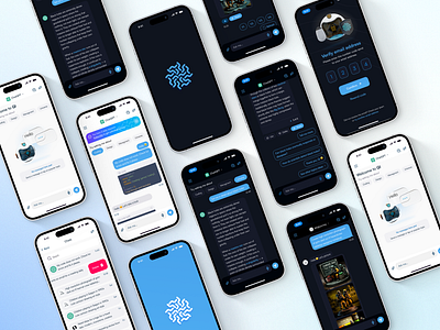 QI - personal AI assistant 3d app chatbot design mobile design neurals ui ux