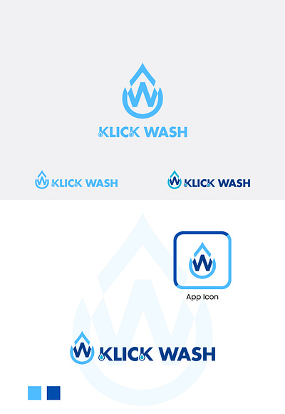Klick Wash( car wash ) Logo Design branding car wash creative design graphic design logo logo design minimal minimalist simple