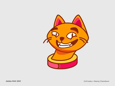 Adobe Max Sticker 1/6 adobe after effects animation branding cat celebration character colorful cute dance digital art gif graphic design illustration loop lottie motion graphics orange sticker vector art