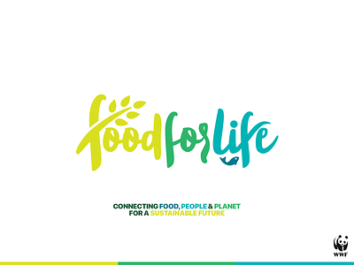 FoodforLife Logo Design a WWF initiative brand branding creative design food graphic design identity illustration life logo logo design logo type mobile sea simple typographpy ui vector word word mark
