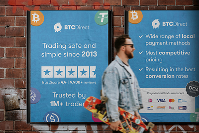 BTC Direct - Bitcoin Amsterdam Fair backdrop graphic design print