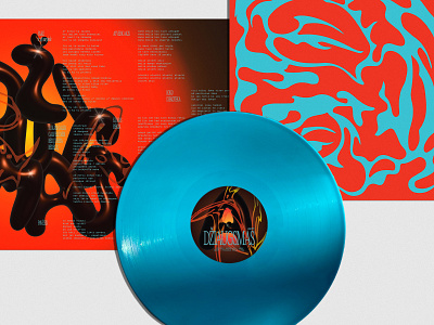 Vinyl design | DŽIAUGSMAS 3d adobe blue branding contrast graphic design illustartor orange print typography vinyl visual