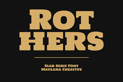 Rothers Slab Serif Display Font animation branding font fonts graphic design logo nostalgic serif slab serif