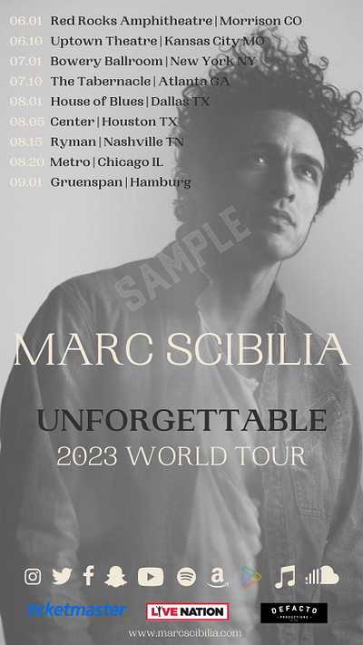 Marc Scibilia Sample Tour Promotion graphic design illustration