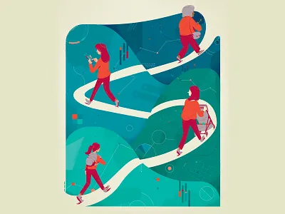 Momentum Magazine article illustration cover illustration data science editorial engineering healthcare illustration magazine womens health