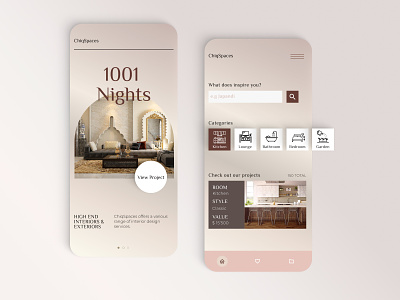 ChiqSpaces - an interior & exterior design app app design interior rose visual