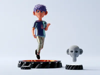 🚨 SCULPT 3D CHARACTER 🚨 3d animation branding character floating graphic design man sculpting