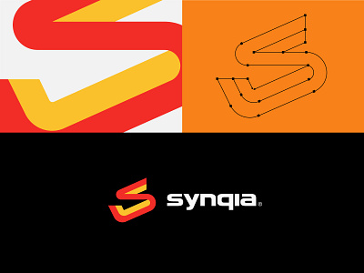 Synqia Logo Design 3d brand identtiy branding business clean concept creative logo design graphic design illustration logo logo design logotype minimal modern logo nft software logo synqia technology logo vector