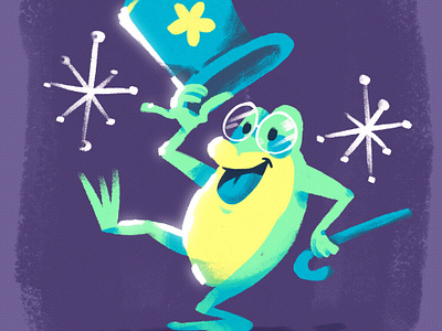 Hello my Baby, Hello my Honey 🐸 cute dance frog hat hellomybaby illustration oh valentino ohvalentino procreate
