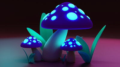 magic mushrooms 3d bender 3d graphic design modeling render