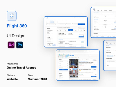 Online Travel Agency agency booking car rental design figma flight reservation travel trip ui website xd