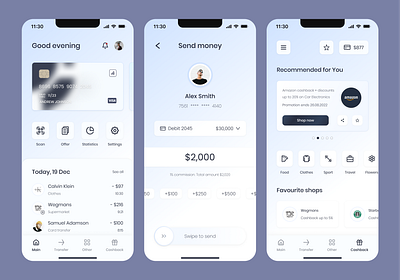 Finance Mobile App app app design bank banking brand business design figma finance graphic design interface logo minimalist mobile mobile banking photoshop premium product design ui