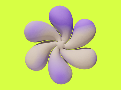 3D Shape Asset for UMI Store · Gradient flower 3d asset cgi color colorful design flower gradient graphic design logo modern shape ui visual web