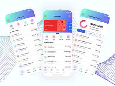 Bank App | UI Design app bank bank app design mobile mobile app pay app ui ui design uiux ux ux design