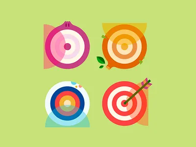 Things with rings colorful design graphic design illustration minimalist retro shape vector art