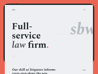 sbw law firm website anoshko clean design law legal minimalism ui ux web web design website