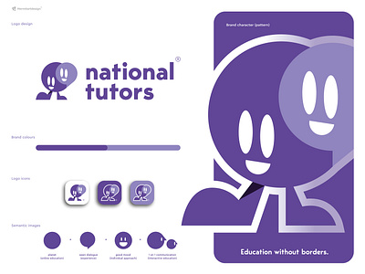 Alternative logo for online school "National tutors" branding character design figma graphic design icon identity identity style illustration logo pattern semantic images ui vector