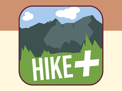 Hike PLUS design illustration logo