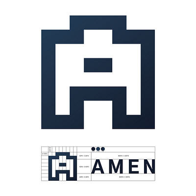 Amen Logo gridlogo lettering logo logoawesome logobrand logoconcept logodesigners logodesinger logoinspire logomark logopedia logoprocess logoroom monogram professionallogo thirtylogos