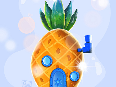 My spongebob house character desgin freelanc graphic design illustration procreate spongebob