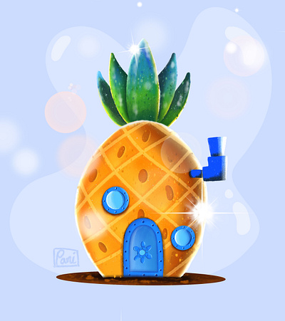 My spongebob house character desgin freelanc graphic design illustration procreate spongebob