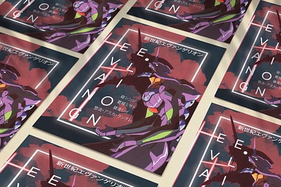 Evangelion design graphic design постер