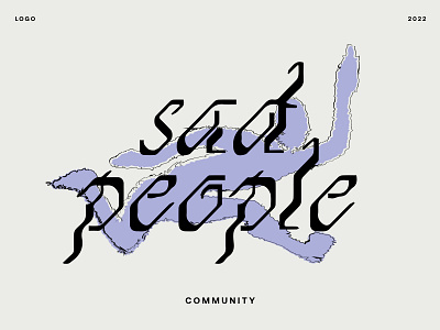 Logo | Sad People branding design graphic design illustration logo typography