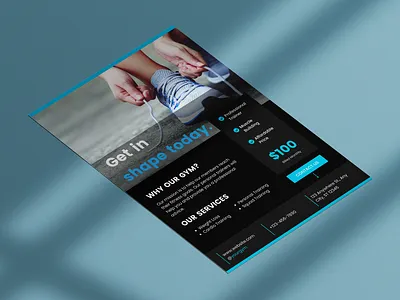 Promotional Flyer for GYM branding design fitness fitness flyer fitness promotional flyer design graphic design gym gym flyer gym promotional flyer gym promotional flyer design marketing flyer marketing flyer design typography