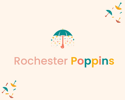 Rochester Poppins - Colorful Logo Design brand identity design branding design graphic design logo design minimalist logo modern logo simple graphics