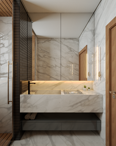 Alba Bathroom 3d architecture architecture visualisation archviz rendering vray