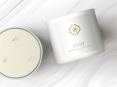 DASH Signature Scent Candle branding candle candle label candle packaging design graphic design label label design packaging packaging design