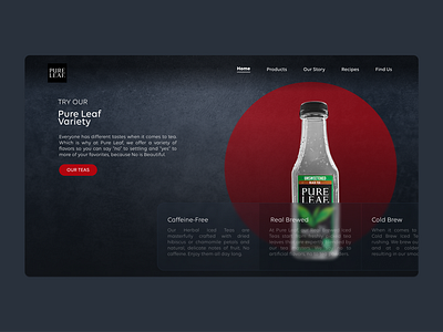 Pure Leaf Website UI Design design landing ui website