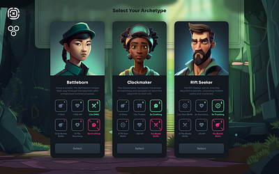 Infinite Labyrinth - Archetype Selection ai game llm ui web3