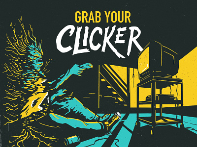 Grab Your Clicker - Last of Us 90s clicker graphic design grunge illustration last of us playstation