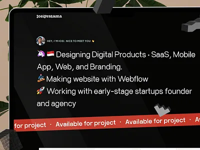 A little design update idea freelance indonesia indonesian mobile app personal website ui web design webflow website