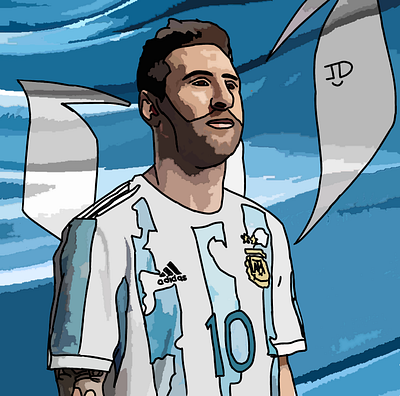 Football art (Leo Messi) animation branding design graphic design i illustration logo