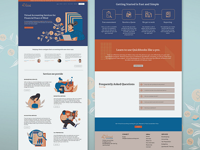 Virtual Accounting Web Design design graphic design illustration web web design