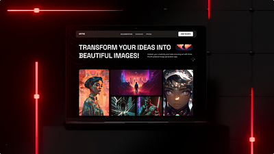 Transform your ideas into beautiful images! ai design landing page ui website