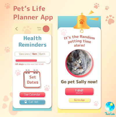 "Pet's Life Planner" UI 🐾 7 WEEKS UI CHALLENGE 🐾 anime app cute design graphic design illustration illustrator interface kawaii pastels pet product design product designer ui ui design uidesigner user interface userinterface ux vector