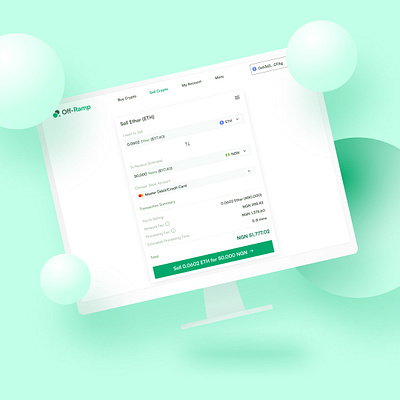 Off-Ramp crypto cryptocurrency cypto to fiat design desktop desktop version exchange fiat figma off ramp ui ux visual design web 3