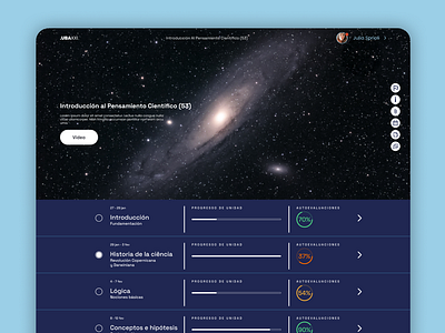 UBA XXI | Online Learning | UI dashboard e learning education learning science ui university