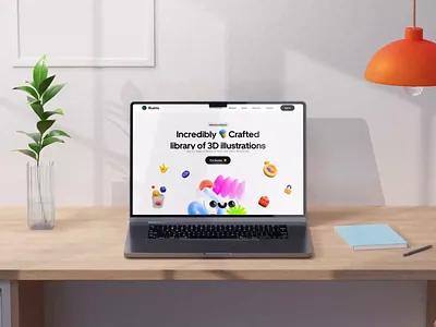 Marketplace Landing page design 3d 3d landing page 3d library app branding ecommerce illustration landing page landing page animation landing page design marketplace minimal mockup prototype ui ux web design website