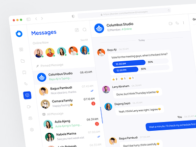 Border - Message Dashboard call chat chat app chatting chatting app clean community conversation dashboard dashboard design design group message message dashboard messenger product design talk ui uiux video call