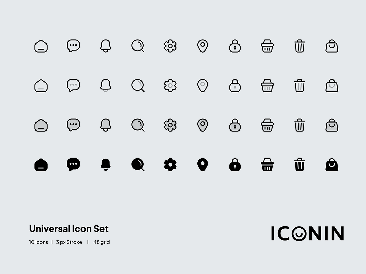 Iconin Universal Icon Set by Rizky Ramadhana 🌵 for everteam on Dribbble