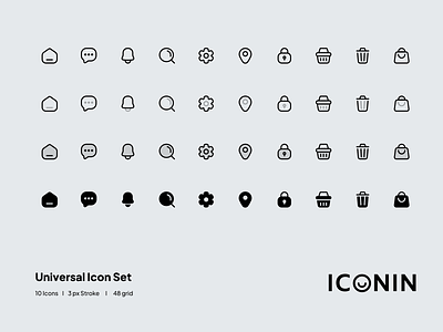 Iconin : Universal Icon Set app icons flat icons home icon illustration icon pack iconin iconography icons iconset illustration interface icon line icons product icon search icon stroke icons ui icons vector icons web icons