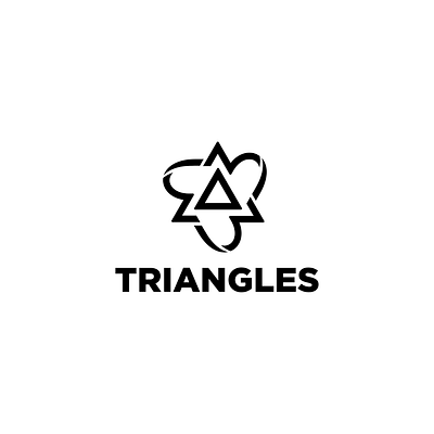 TRIANGLES abstract design editable global industry logo symbol technology vector