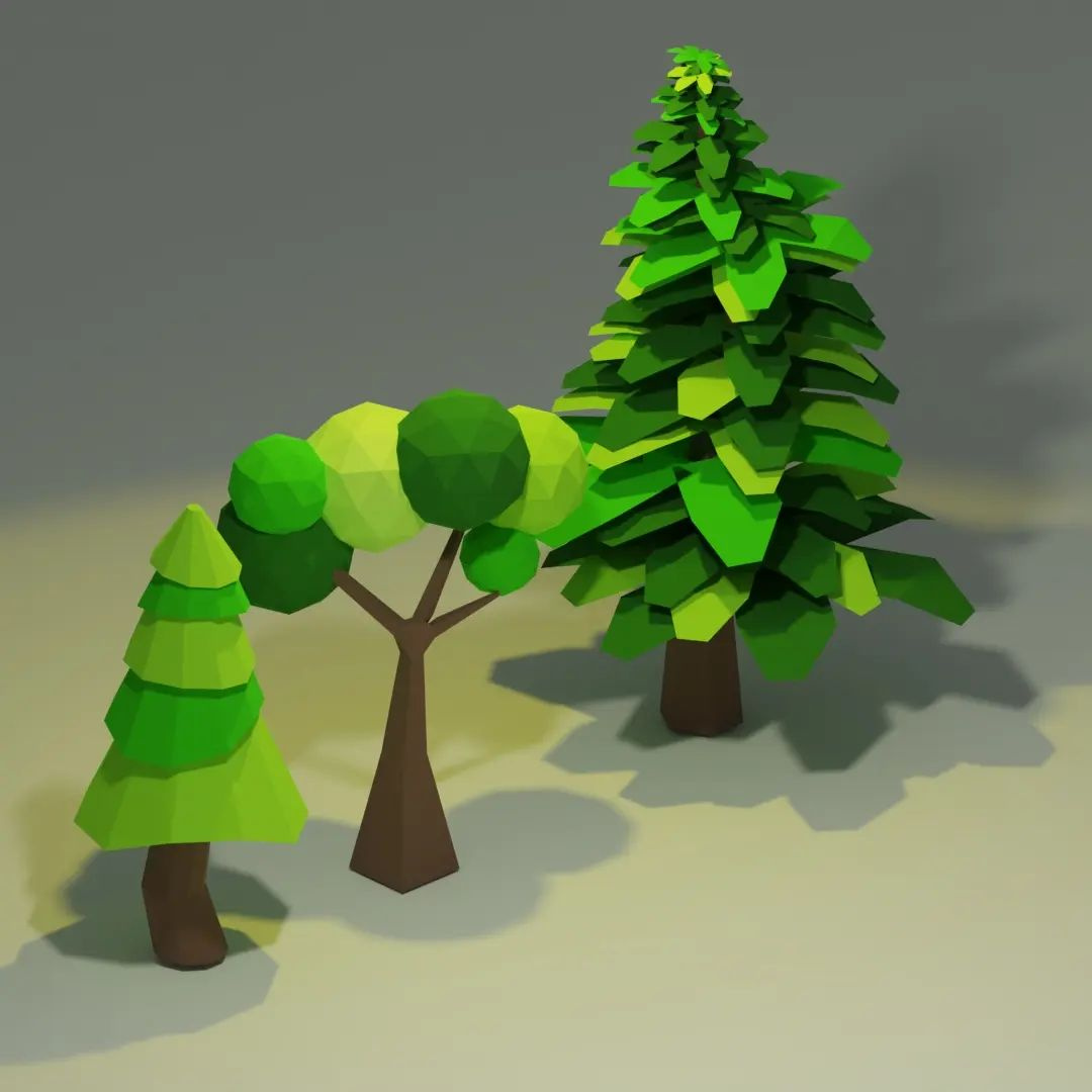Blender low poly tree practice 3d 3dmodeling blender cartoon nature plant tree