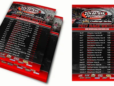 Shaw Challenge Race Schedule Posters design layout print print design